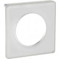 Plaque Odace Touch - Translucide blanc liseré blanc - 1 poste