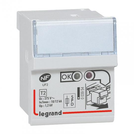 Legrand 003954 - Cassette de remplacement pour parafoudre T2 12kA
