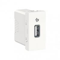 Chargeur USB Unica - Type A - 1 module - Blanc